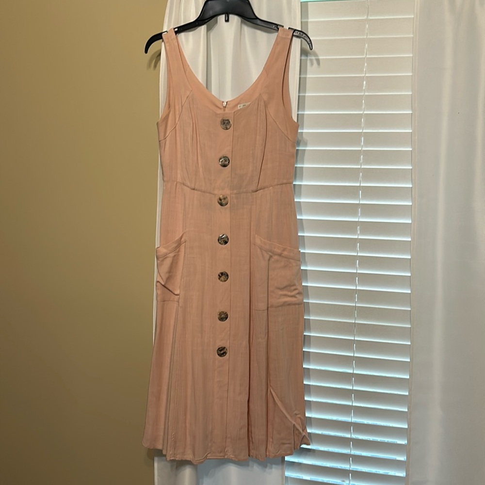Cato Pink Blush Midi Dress Like New 8